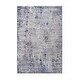 preview thumbnail 1 of 8, LOOM & LUXE Collection Silver/Blue Abstract Non-Shedding Area Rug 120" D x 93" W x 0.35" H