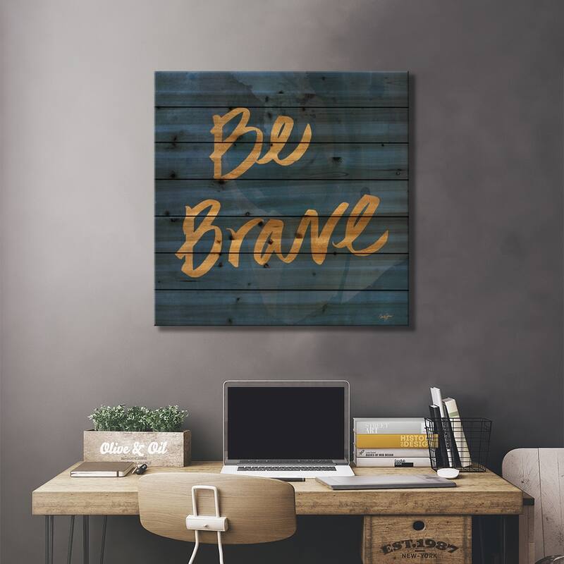 Brave Yourself II Print On Wood by Nola James - Multi-Color
