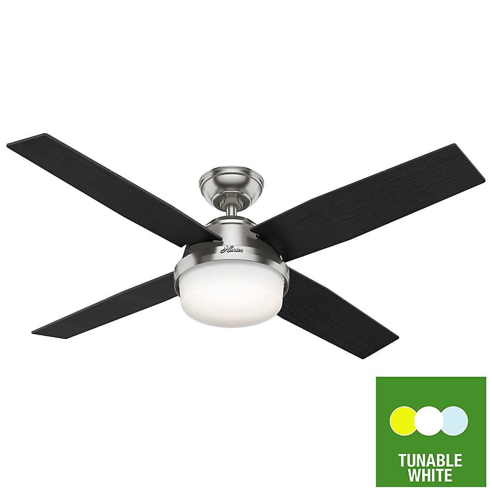 Hunter 52" Dempsey Ceiling Fan with Tunable LED Light Kit and Handheld Remote