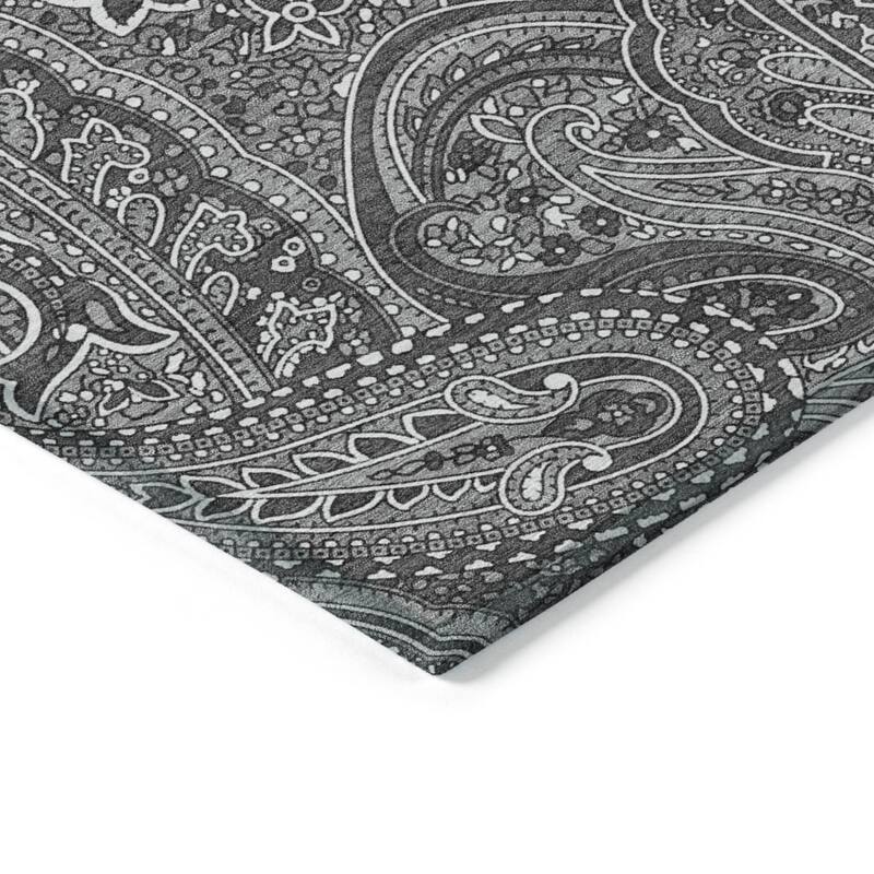 HomeRoots Paisley Traditional Rectangle Outdoor Rug