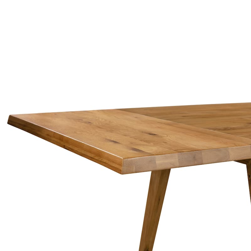 Poly and Bark Kent Solid Oak Wood Dining Table