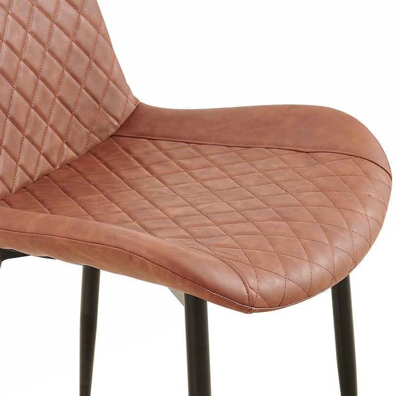 4PCS PU Armless Dining Chairs