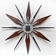 preview thumbnail 2 of 5, Utopia Starburst Mid-Century Modern Large 30 inch Wall Clock by Infinity Instruments - 30 x 2 x 30
