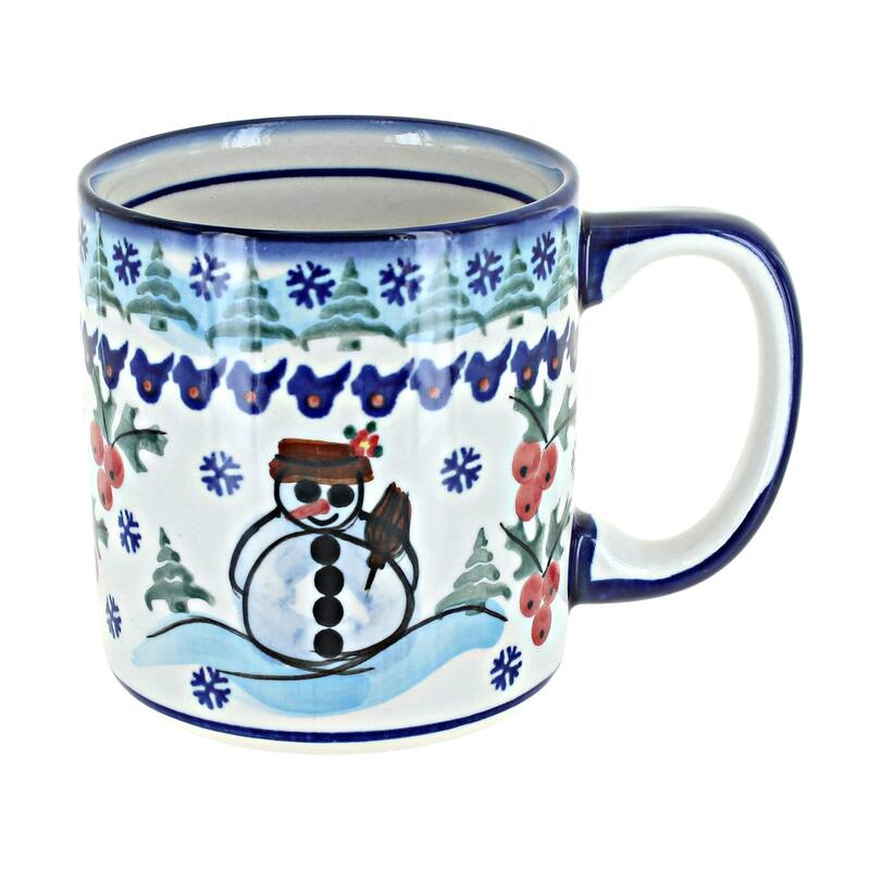 Blue Rose Polish Pottery WR Unikat Mug - Frosty Duo