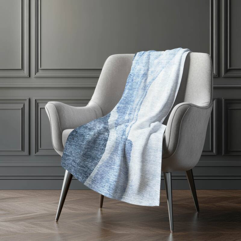 Premium Machine Washable Casual Contemporary Sherpa Throw Blanket