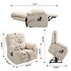 preview thumbnail 15 of 22, Overstuffed Chenille Power Lift Recliner,Lay Flat 71.5 " Length, Dual Motors Recliner with Massage/Heat Infinite Position