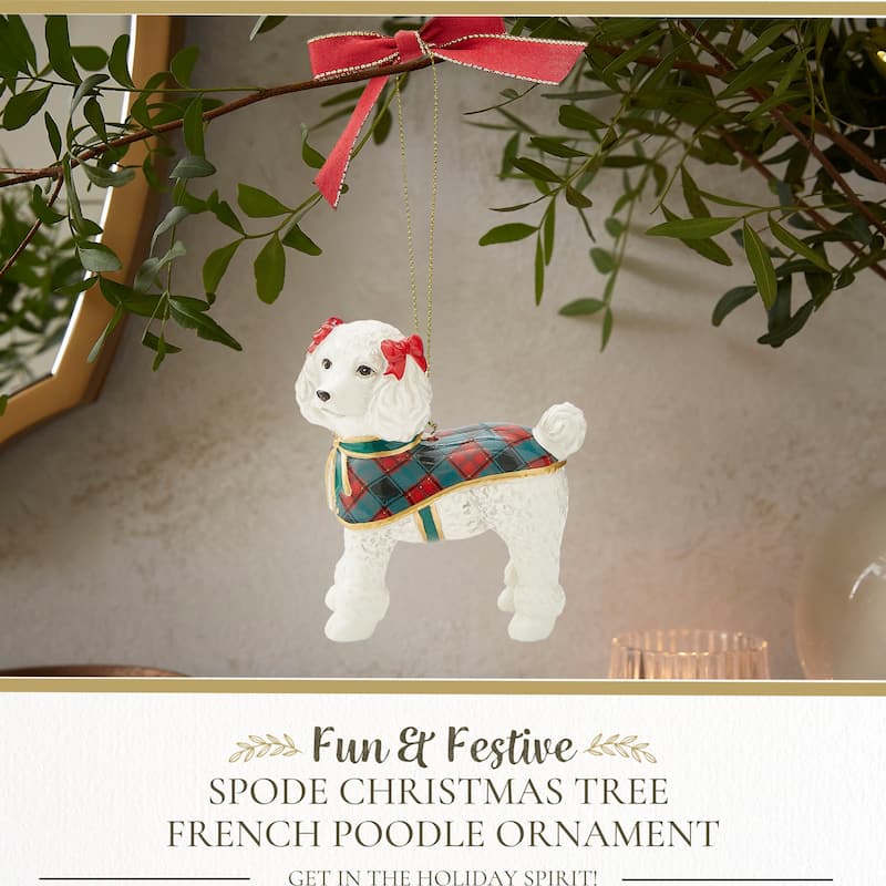 Spode French Poodle Ornament