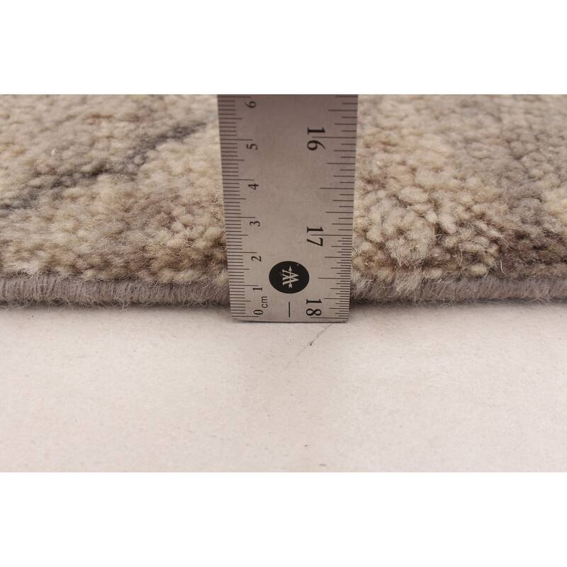 ECARPETGALLERY Hand-knotted Tangier Light Grey Wool Rug - 8'11 x 12'0