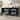 4-door Sideboard Accent Storage Cabinet with Convex Geometric Pattern Doors, Carved Entrance Cabinet Navy TV Console Table