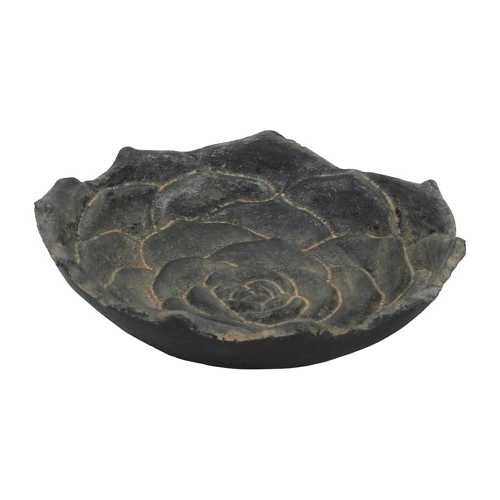 Cheung's Handmade Distressed Cast Iron Lotus Table Decor - Small