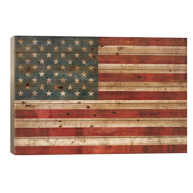 Allegiance Print On Wood by Luke Wilson - Multi-Color - 26x40x1.5