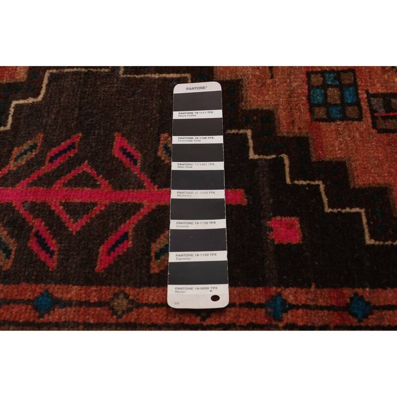 ECARPETGALLERY Hand-knotted Andelz Black, Copper Wool Rug - 3'1 x 9'5