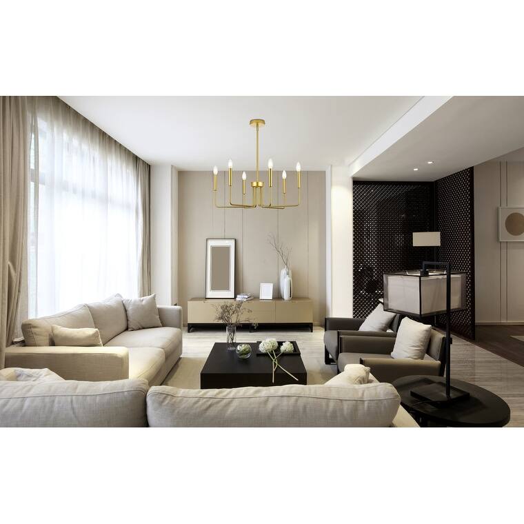 Elegant Lighting LD742D26 Willa 6 Light 26" Wide Candle Pendant