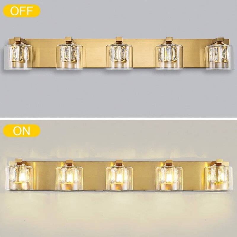 Kolt Gold Traditional 5-Light Bathroom Vanity Light