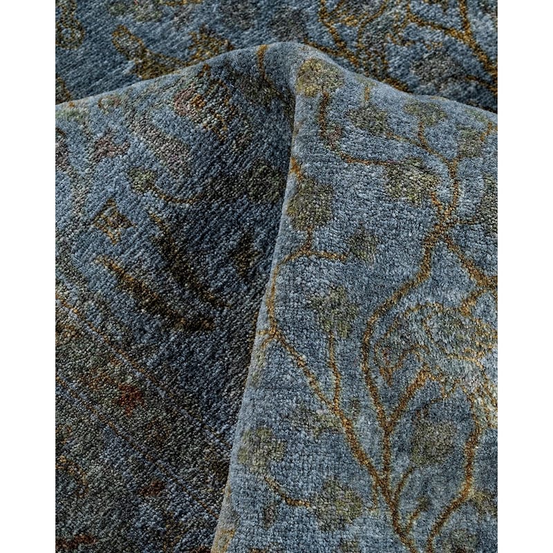 Contemporary Overdyed Wool Hand Knotted Area Rug - 4' 0" x 8' 3"