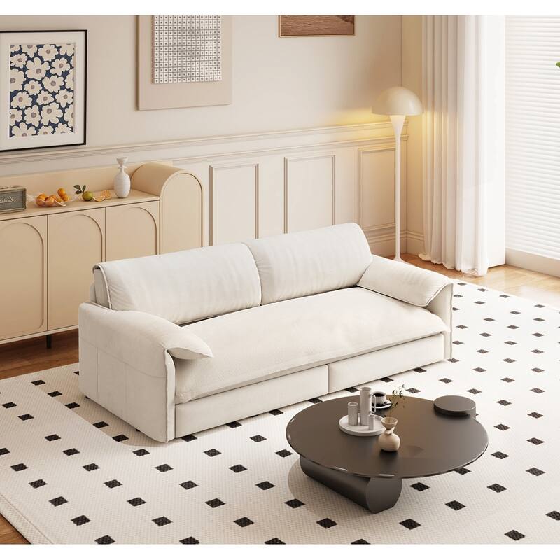 Convertible Sleeper Sofa Multi-Functional Velvet Loveseat Bed
