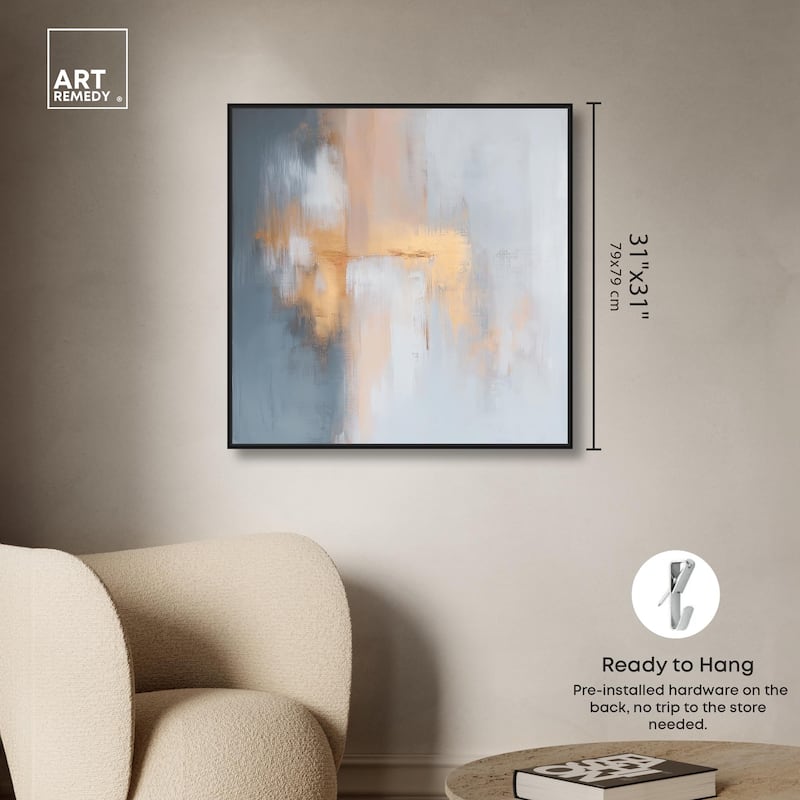 Coral Hues Canvas by Art Remedy