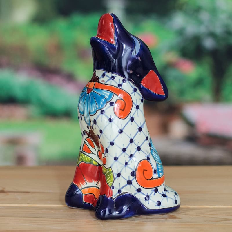 Novica Handmade Classic Howls Ceramic Sculpture