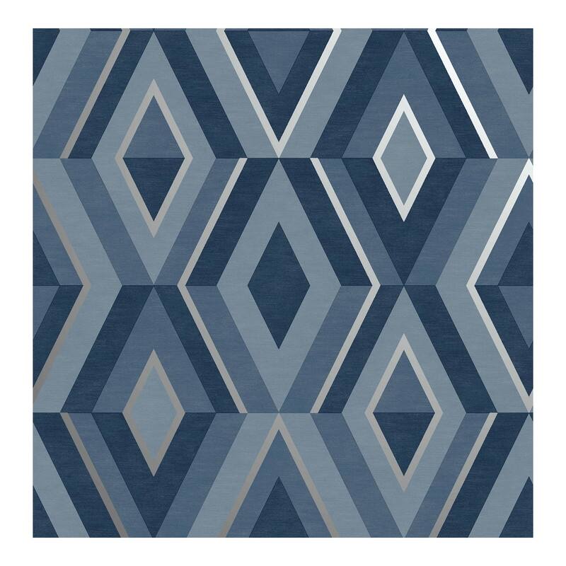 Fine Decor Shard Blue Geometric Wallpaper - 20.5 x 396 x 0.025
