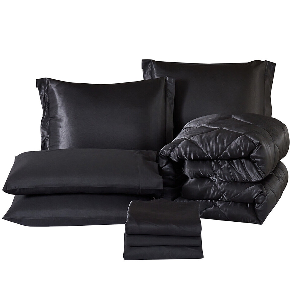 Black satin deals throw