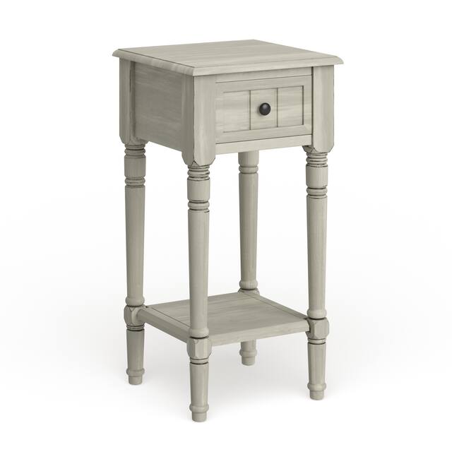 The Gray Barn Robert 1-drawer Accent Table - Antique White