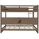 preview thumbnail 8 of 10, Queen over Queen Bunk Bed with Storage Cabinets and USB Ports, Antique Wood