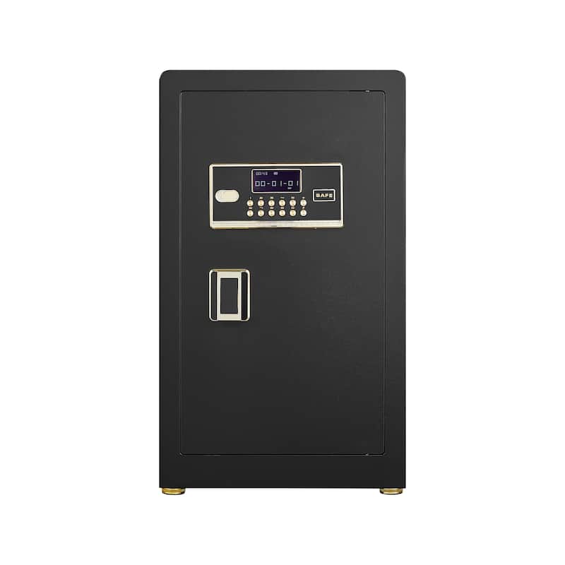 Security Electronic Steel Home Safe, Anti-Theft Digital Security Lock Box with Smart Alert System, Removable Shelf