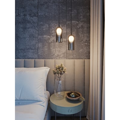 Kiran 4" LED Pendant Light - Black - 3000K - 4"Dia x 14"H