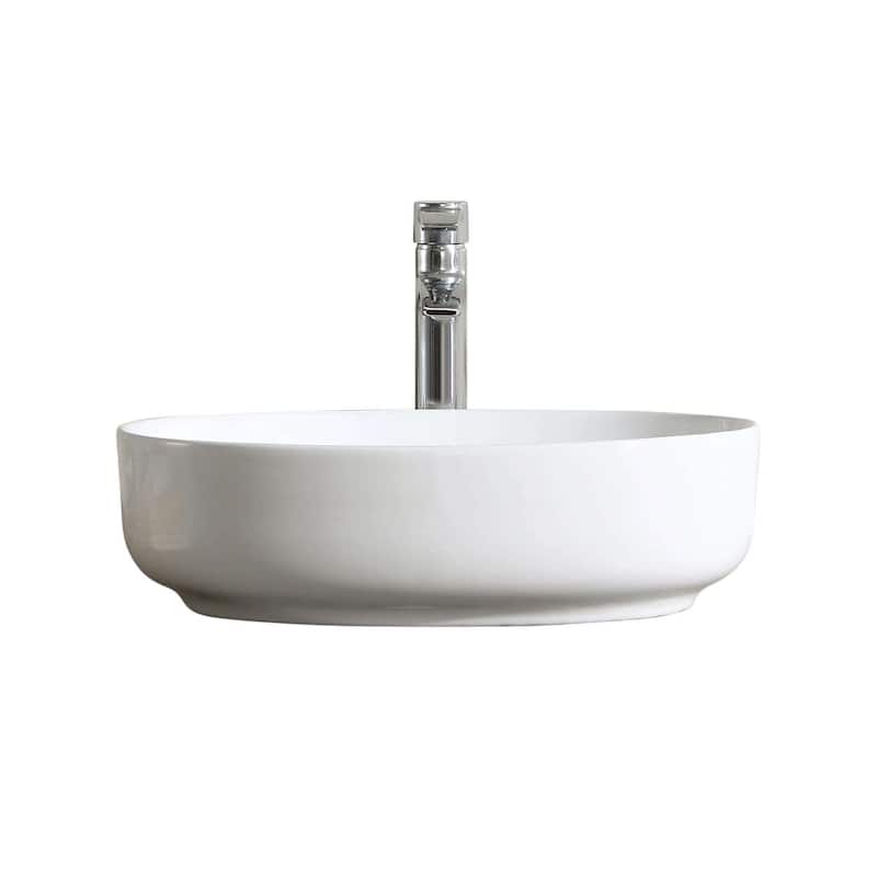 Fine Fixtures White Vitreous China 20-inch Thin Edge Vessel Sink
