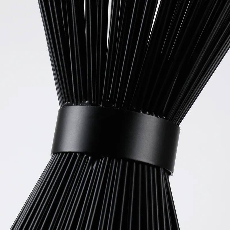 1 Light Sleek Metal Radiating Quills Pendant Lamp Spike Small Chandelier