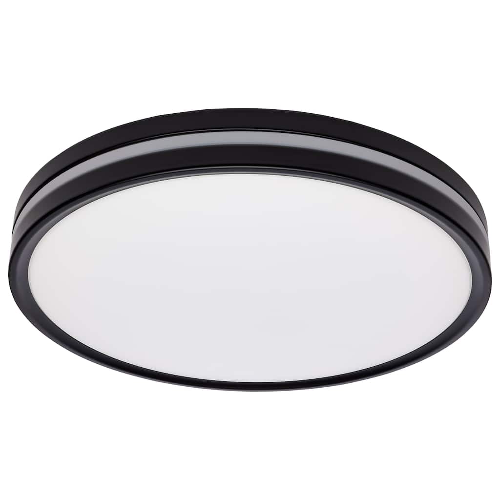 15 Inch Surface Mount with Night Light 5 CCT Selectable Matte Black Finish - Matte Black