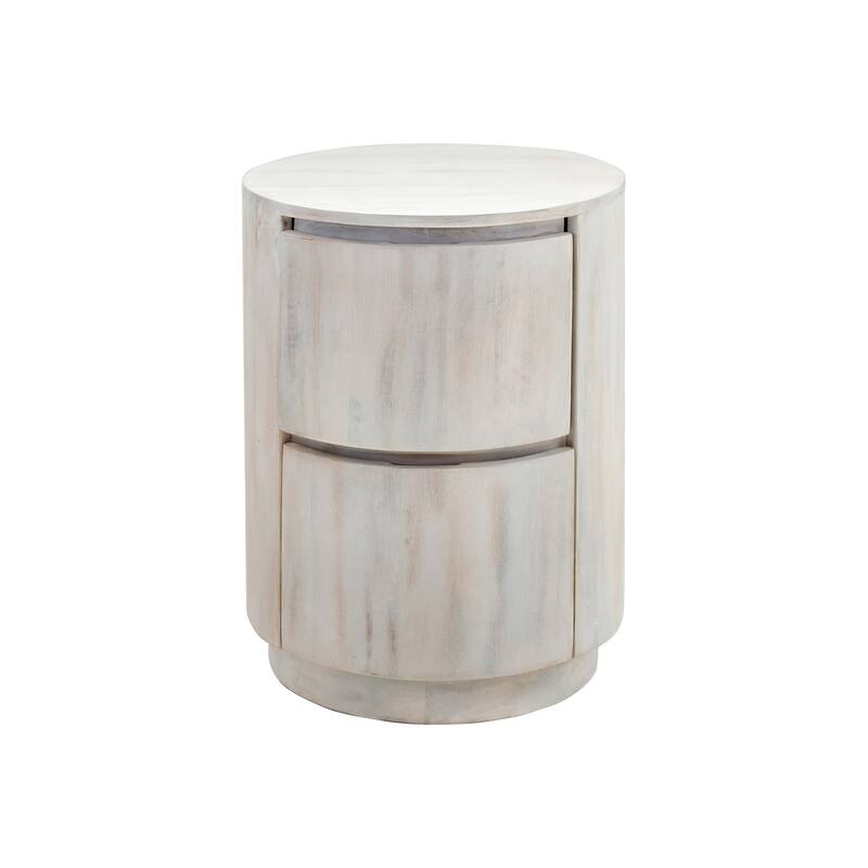 Carolina Living Kingston 2-Drawer 18" Round Nightstand