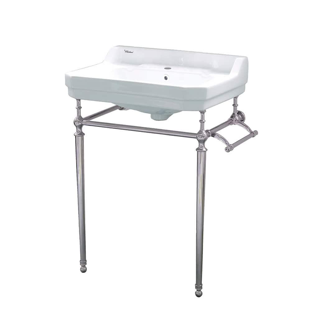 Victoriahaus Bath Console in Polished Nickel