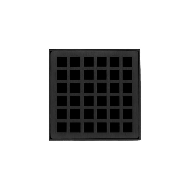 Infinity Drain Q 4 4" x 4" Center Drain with Squares Pattern