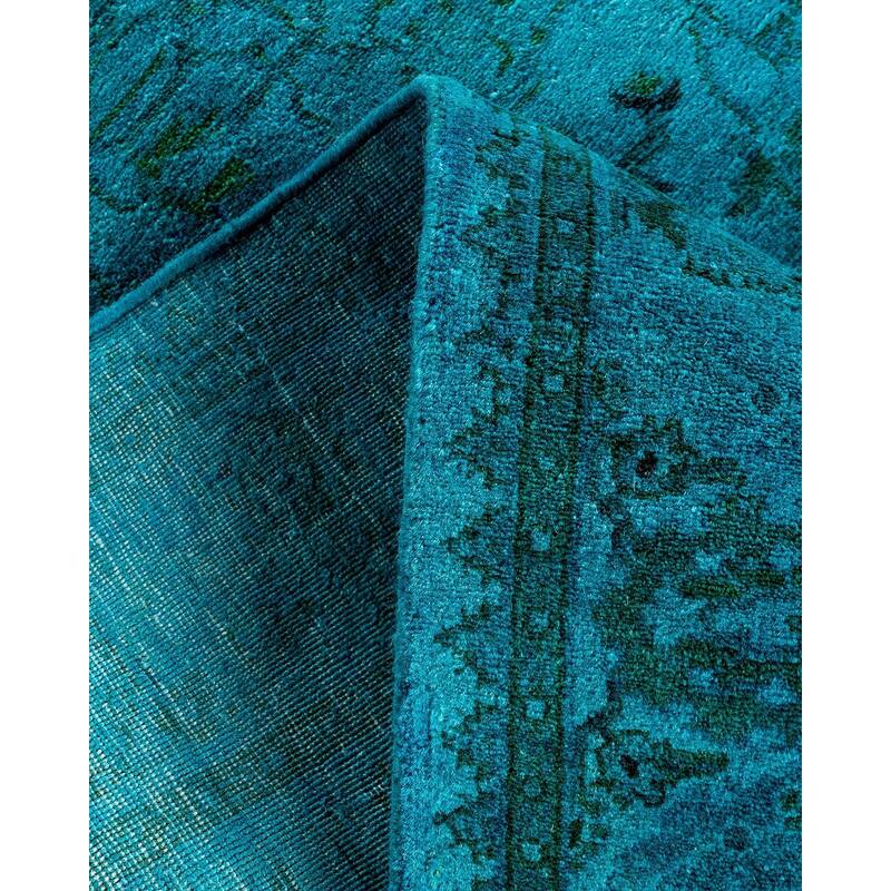 Contemporary Overdyed Wool Hand Knotted Runner - 2' 8" x 10' 4"