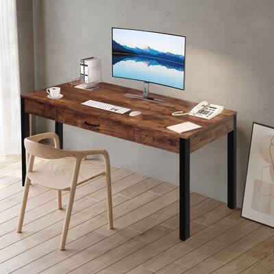 VEIKOUS 47 inch Computer Writing Desk with Storage Drawer