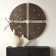 preview thumbnail 2 of 5, Uttermost Walnut Elegance Wall Clock - 38"H x 38"W x 2.75"D