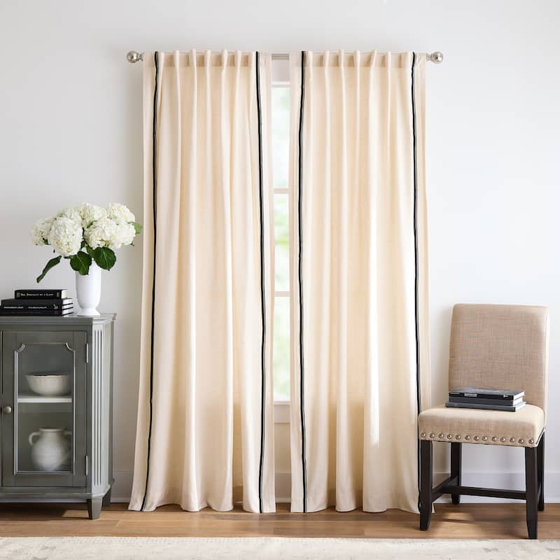 Martha Stewart Annika Curtain Panel Pair - 84-in - Linen