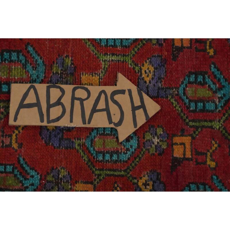 Hand Knotted Oriental 100% Wool Carpet Traditional All-Over Red Tabriz Runner Rug - 10' 2'' X 3' 3''
