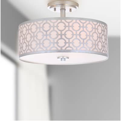 SAFAVIEH Lighting Vera 3-light Silver Flush Mount - 15.5" x 15.5" x 10.5"