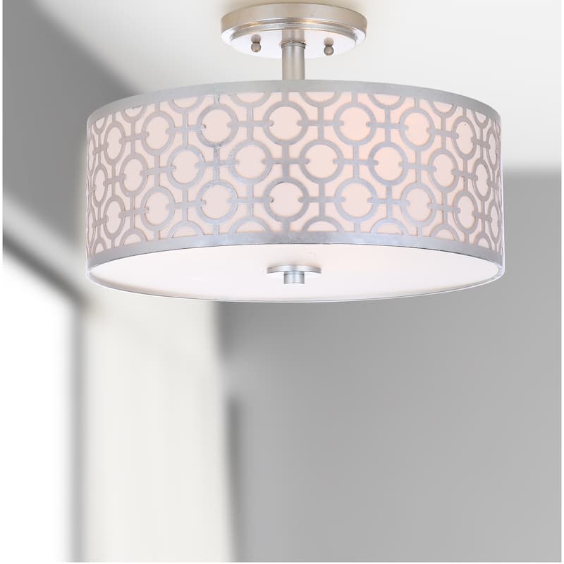 SAFAVIEH Lighting Ziver 15.5-inch 3-Light Flush Mount - 15.5" x 15.5" x 10.5" - 16Wx16Dx11H