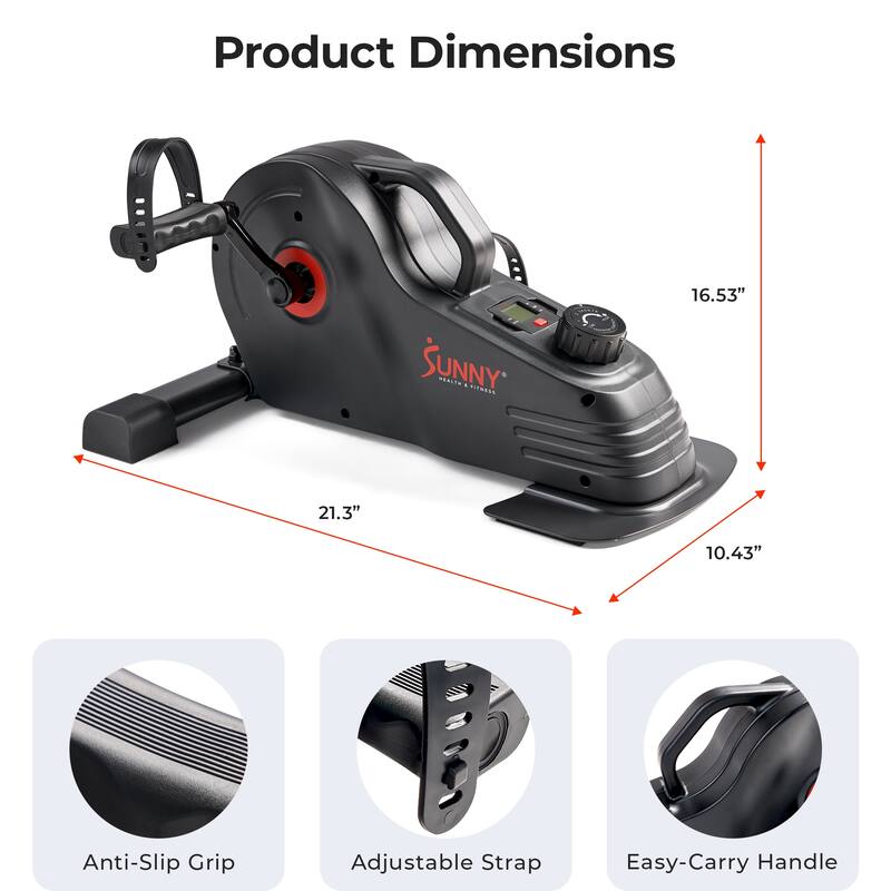Dual-Motion Magnetic Mini Bike B0891 SMART - Dark Gray - 21.3 x 6.53 x 10.43 inches