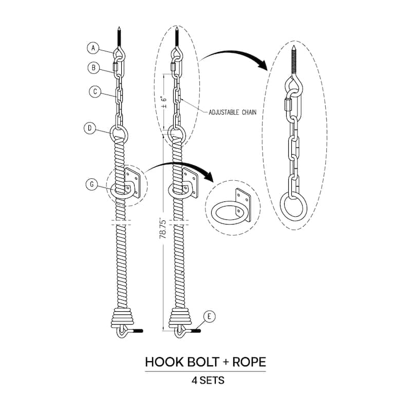 Cambridge Casual Blaine Teak Wood Outdoor Porch Swing with Cushion
