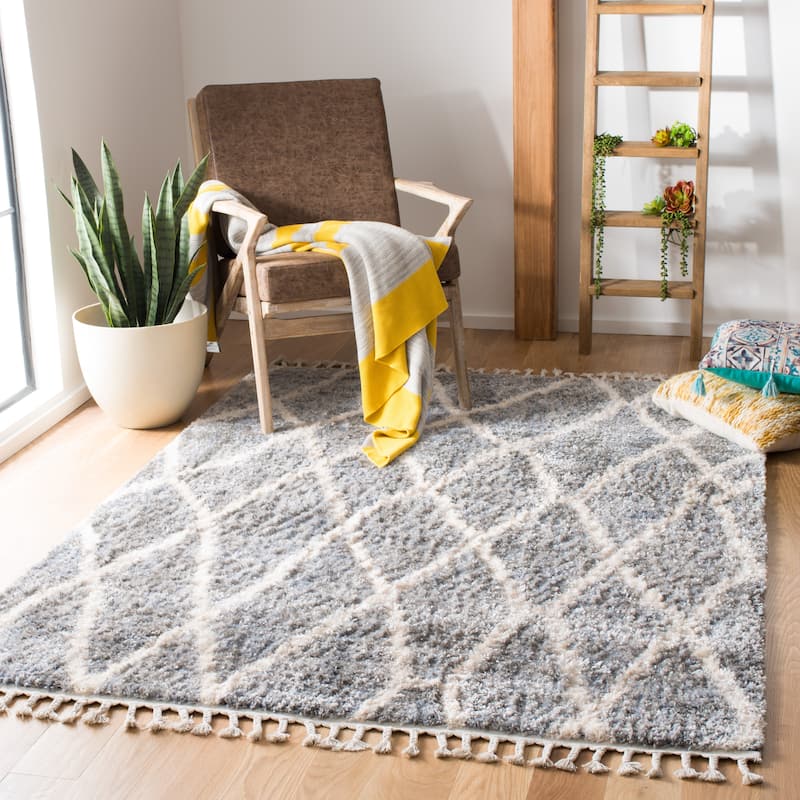 SAFAVIEH, Berber Fringe Ansje Mena Trellis Rug - 8' x 10'