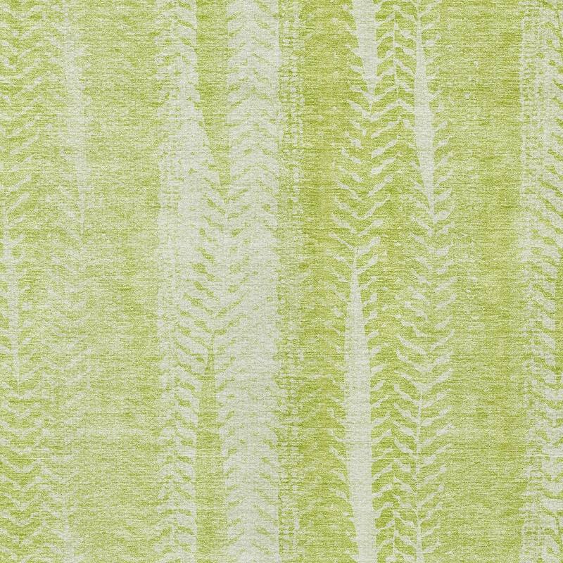 HomeRoots Botanical Leaves Transitional Rectangle Outdoor Rug