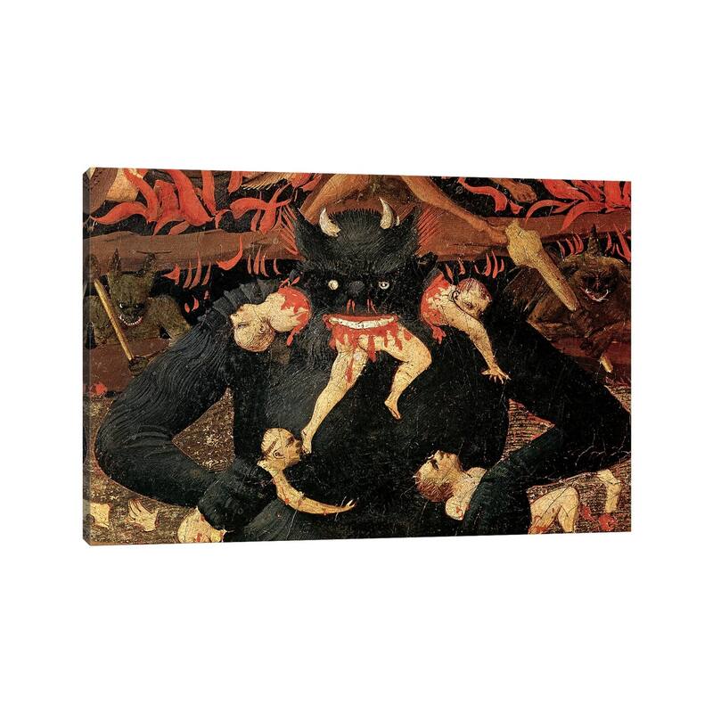 iCanvas "Detail Of Satan Devouring The Damned In Hell, The Last Judgement, c.1431" by Fra Angelico Canvas Print
