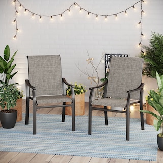 MAISON ARTS 2/4-Piece Patio Dining Chair, High Back Textilene Fabric Padded Armchairs