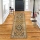 preview thumbnail 103 of 119, Miranda Haus Traditional Oriental Floral Medallion Indoor Area Rug 2'7" x 8' - Gold