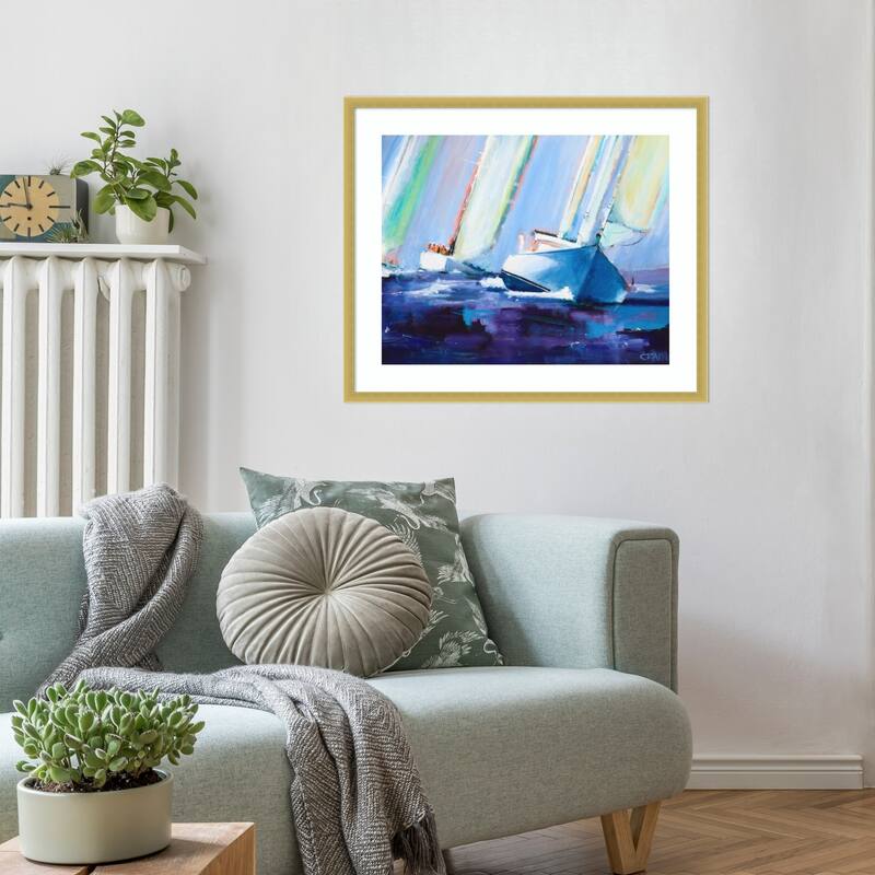 Beating No. 2 by Curt Crain Wood Framed Wall Art Print