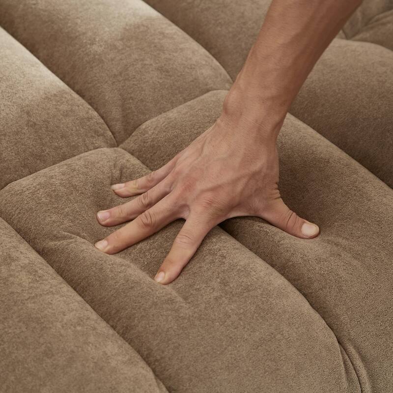 Futon Couch Sofa Bed with Pillows, Convertible Sleeper Sofa with Adjustable Backrest, Loveseat Sleeper Daybed